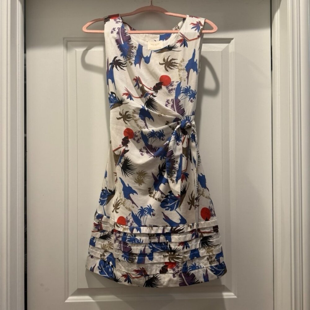Kate Spade New York - Look For the Silver Lining 100% Silk Floral Dress Size 2